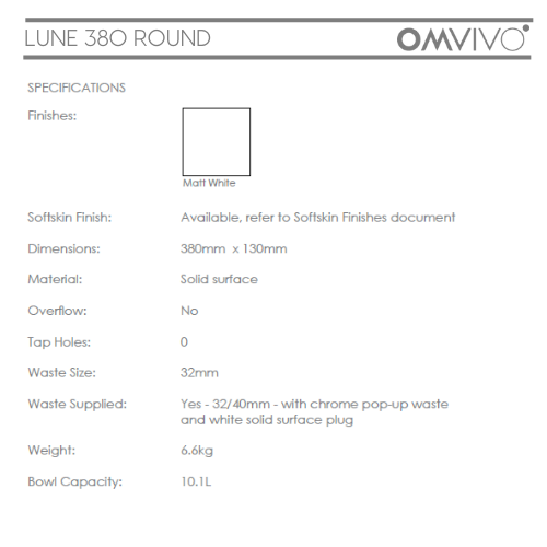 Omvivo Lune 380 ROUND