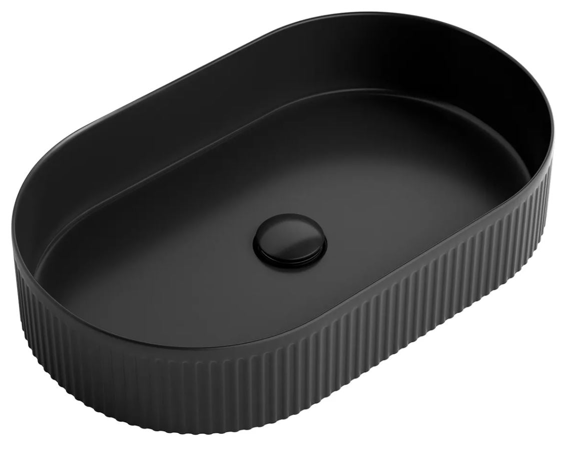 Kensington French Fluted Basin Matte Black