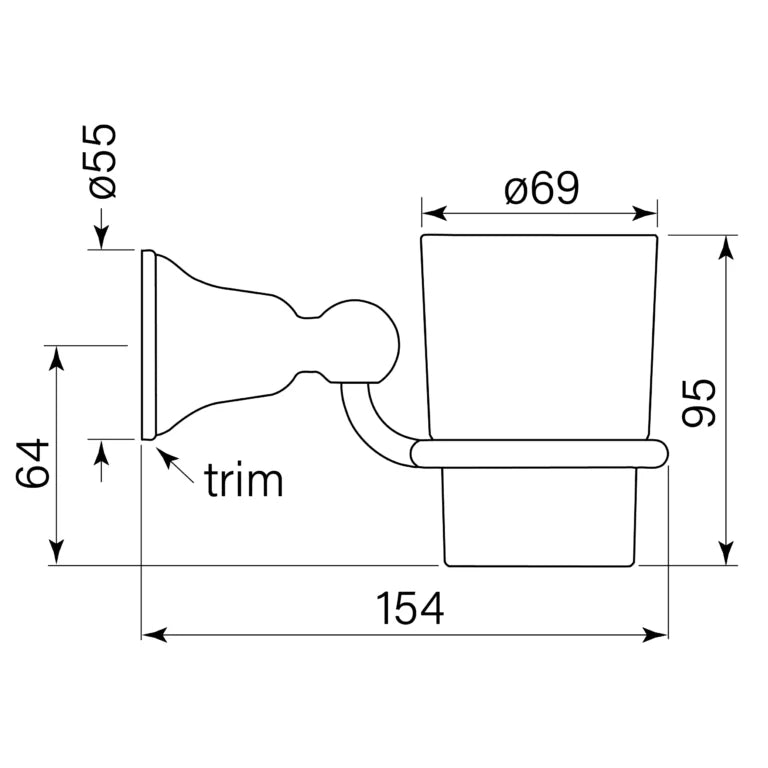 Faucet Strommen Cascade Tumbler and Holder