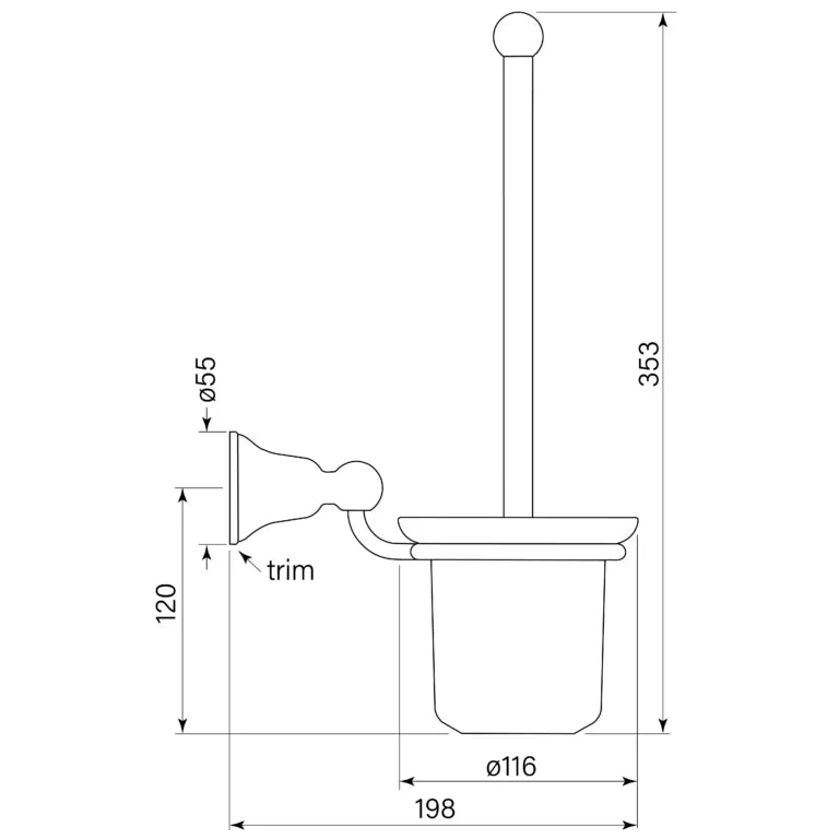 Faucet Strommen Cascade Toilet Brush Holder