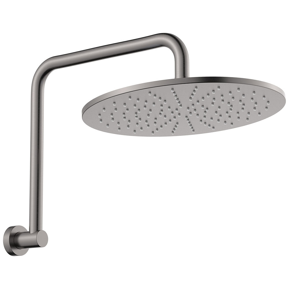 Fienza Empire Slim Gooseneck Shower Arm Set Gun Metal