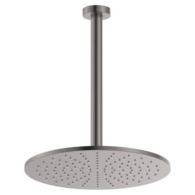 Fienza Empire Slim Ceiling Shower 300mm Head 350mm Drop Gun Metal