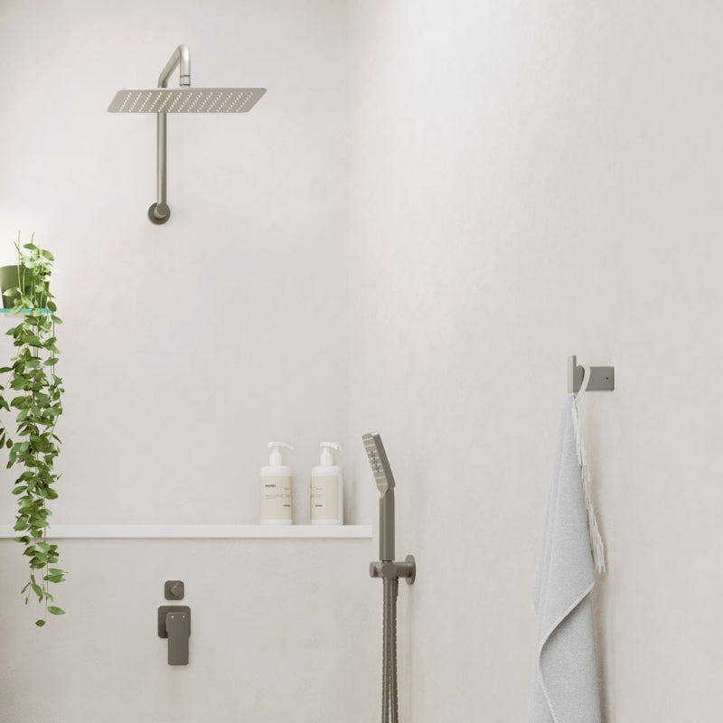 Fienza Tono Gooseneck Shower Arm Set Gun Metal