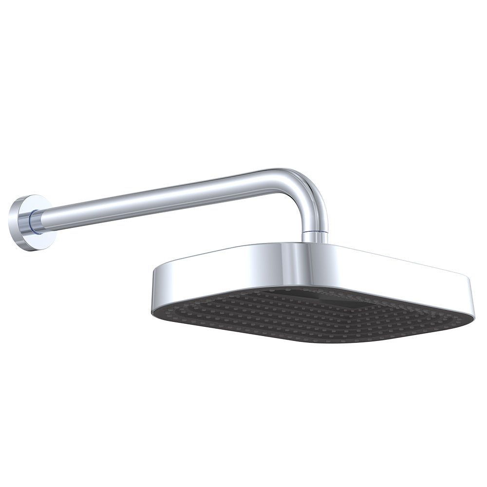 Fienza Kuro Shower Arm Set Soft Square Head Chrome