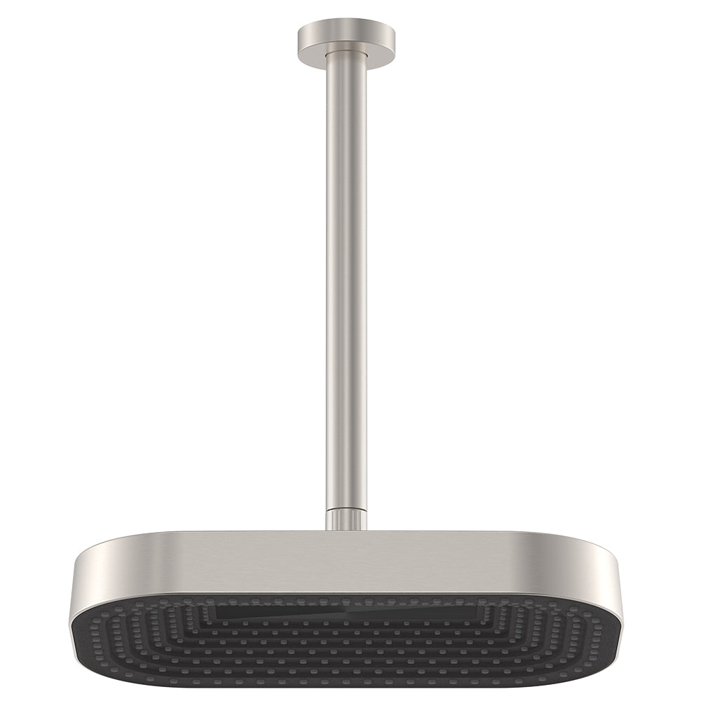 Fienza Kuro Shower Dropper Set Soft Square Head Brushed Nickel