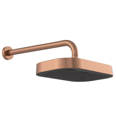 Fienza Kuro Shower Arm Set Soft Square Head Brushed Copper
