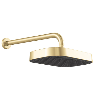 Fienza Kuro Shower Arm Set Soft Square Head Urban Brass