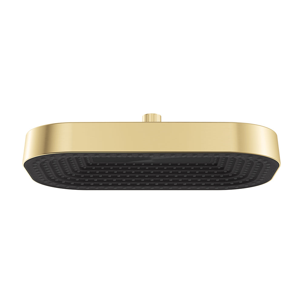 Fienza Kuro Shower Head Soft Square Urban Brass