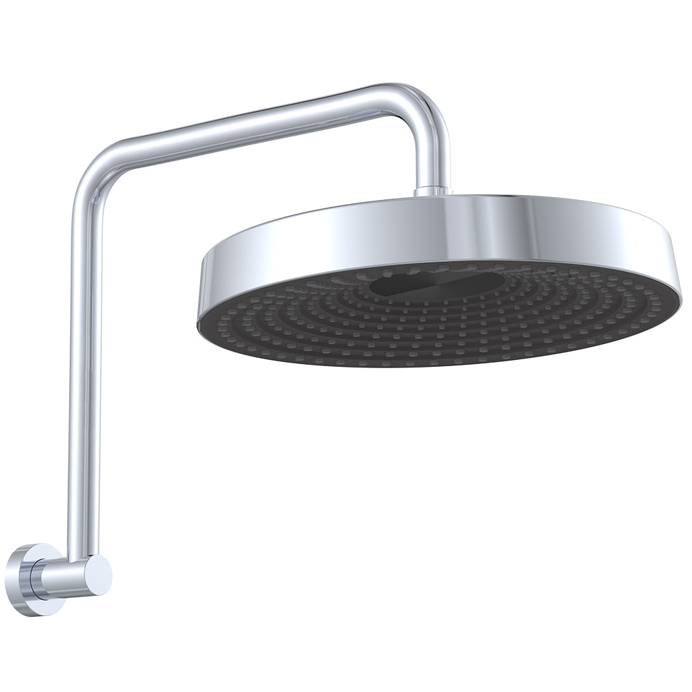 Fienza Kuro Gooseneck Shower Arm Set Round Head Chrome