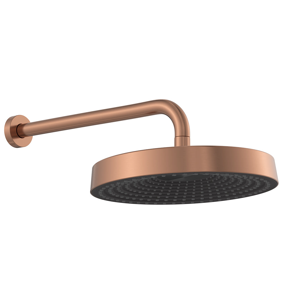 Fienza Kuro Shower Arm Set Round Head Brushed Copper