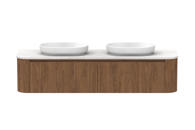 ADP Surry Curved Wall Hung Vanity Cherry Pie Benchtop