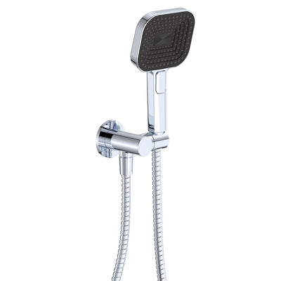 Fienza Kuro Hand Shower Round Plate Soft Square Head Chrome