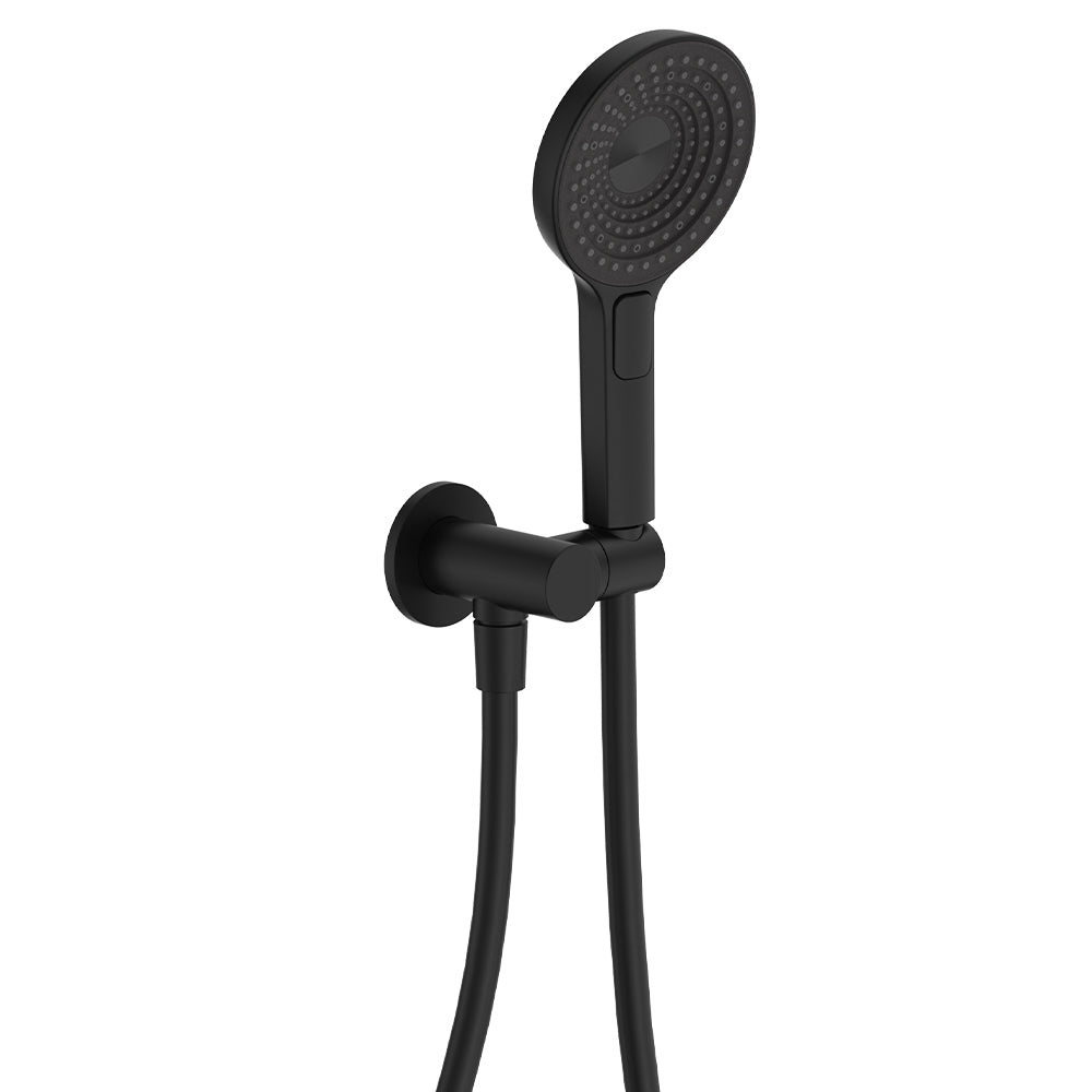 Fienza Kuro Hand Shower Round Plate Round Head Matte Black