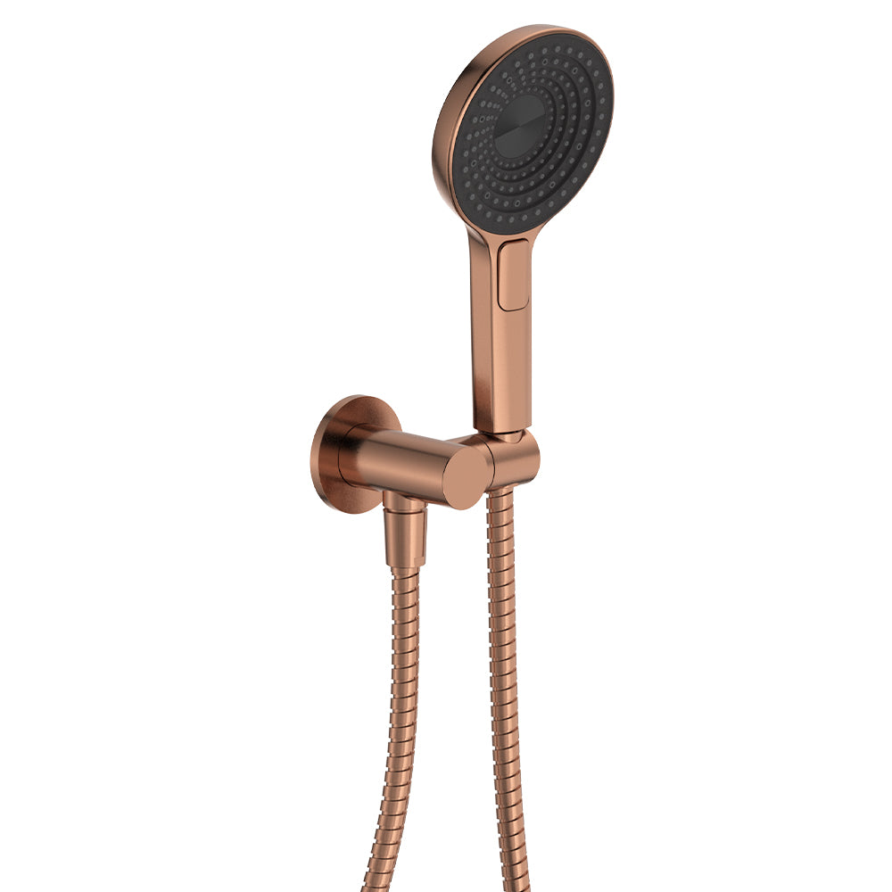 Fienza Kuro Hand Shower Round Plate Round Head Brushed Copper
