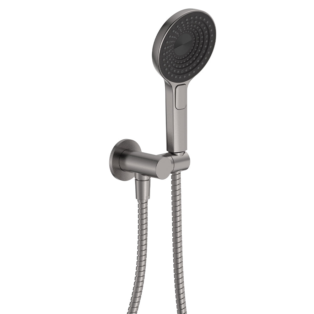 Fienza Kuro Hand Shower Round Plate Round Head Gun Metal