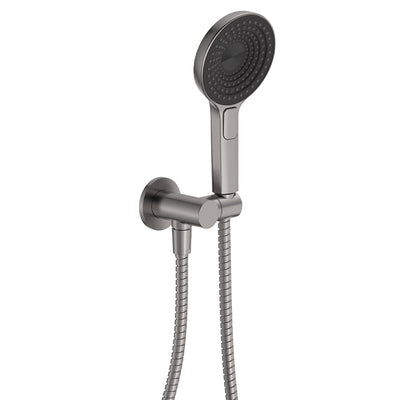 Fienza Kuro Hand Shower Round Plate Round Head Gun Metal