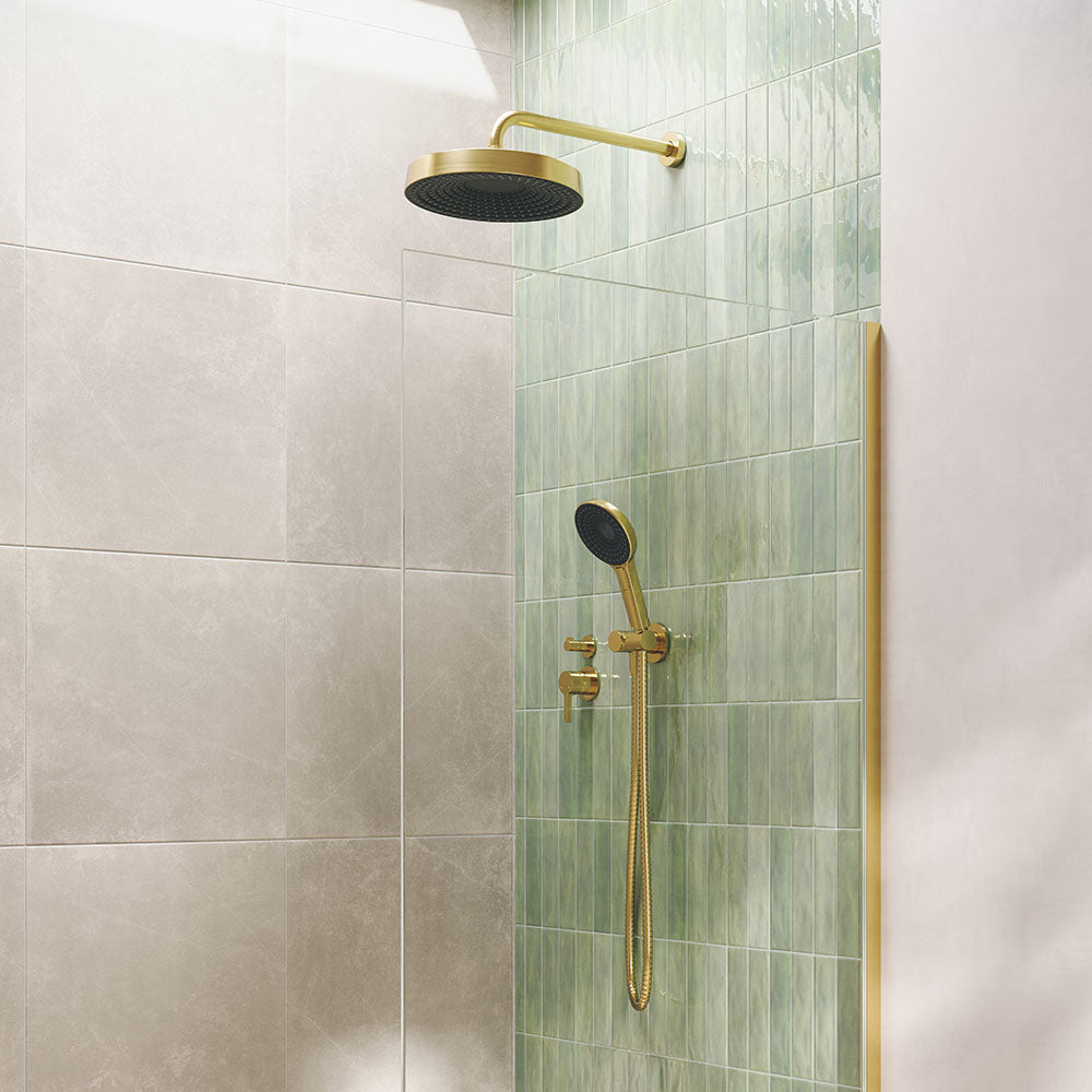 Fienza Kuro Hand Shower Round Plate Round Head Urban Brass