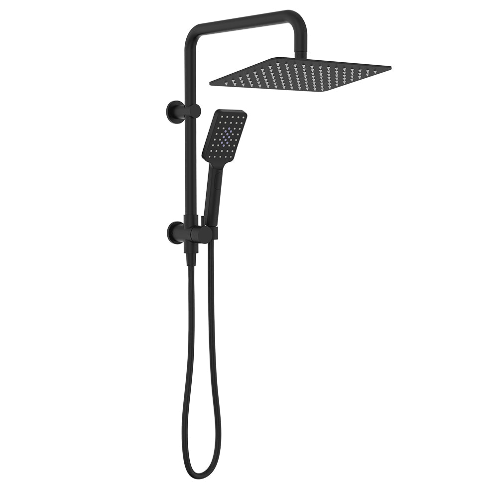 Fienza Tono Twin Half Rail Shower Matte Black
