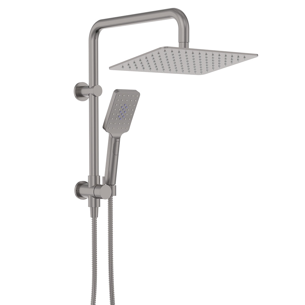 Fienza Tono Twin Half Rail Shower Gun Metal