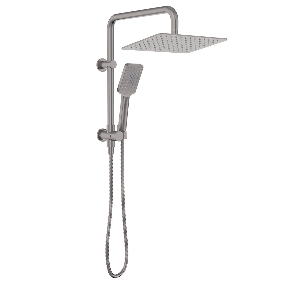 Fienza Tono Twin Half Rail Shower Gun Metal