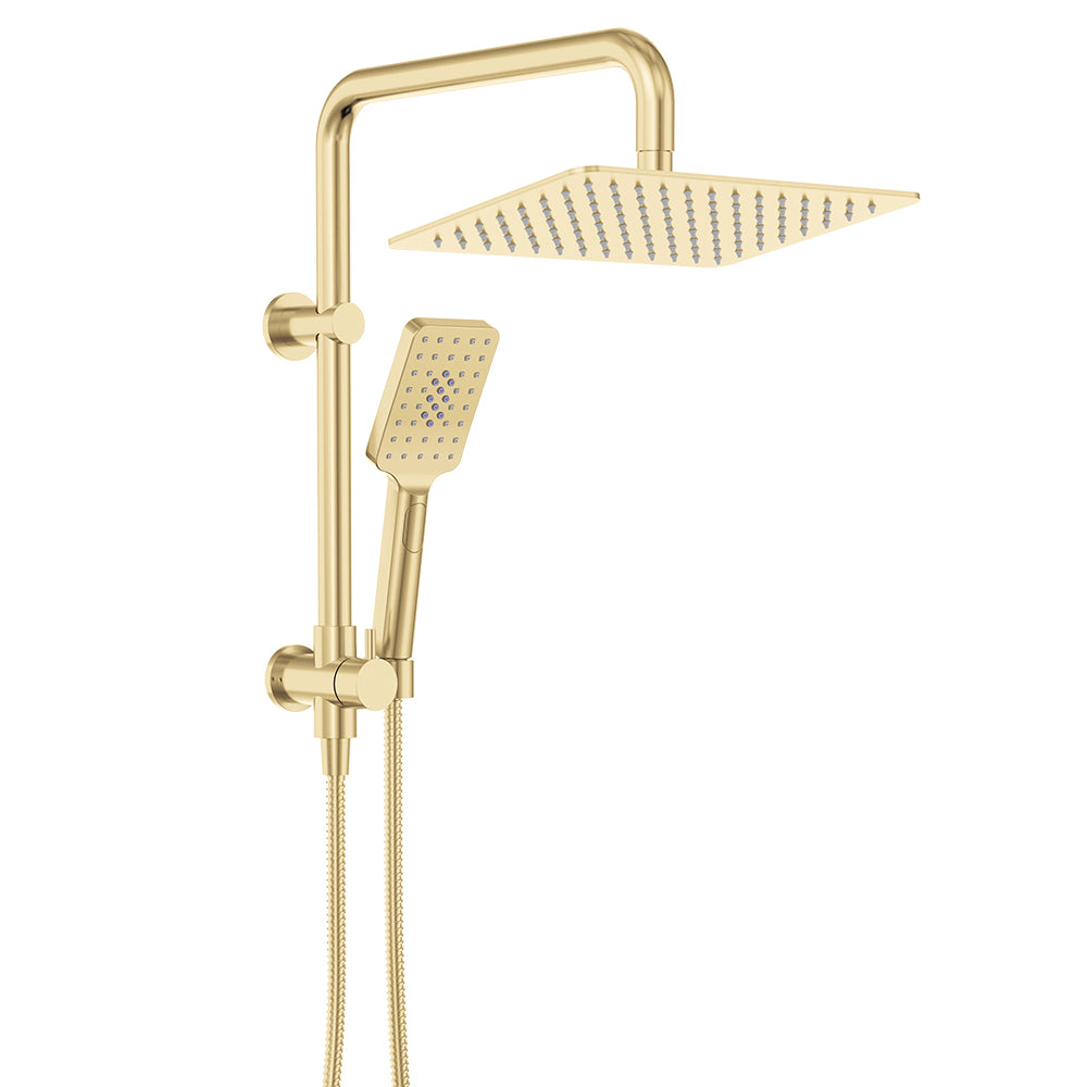 Fienza Tono Twin Half Rail Shower Urban Brass