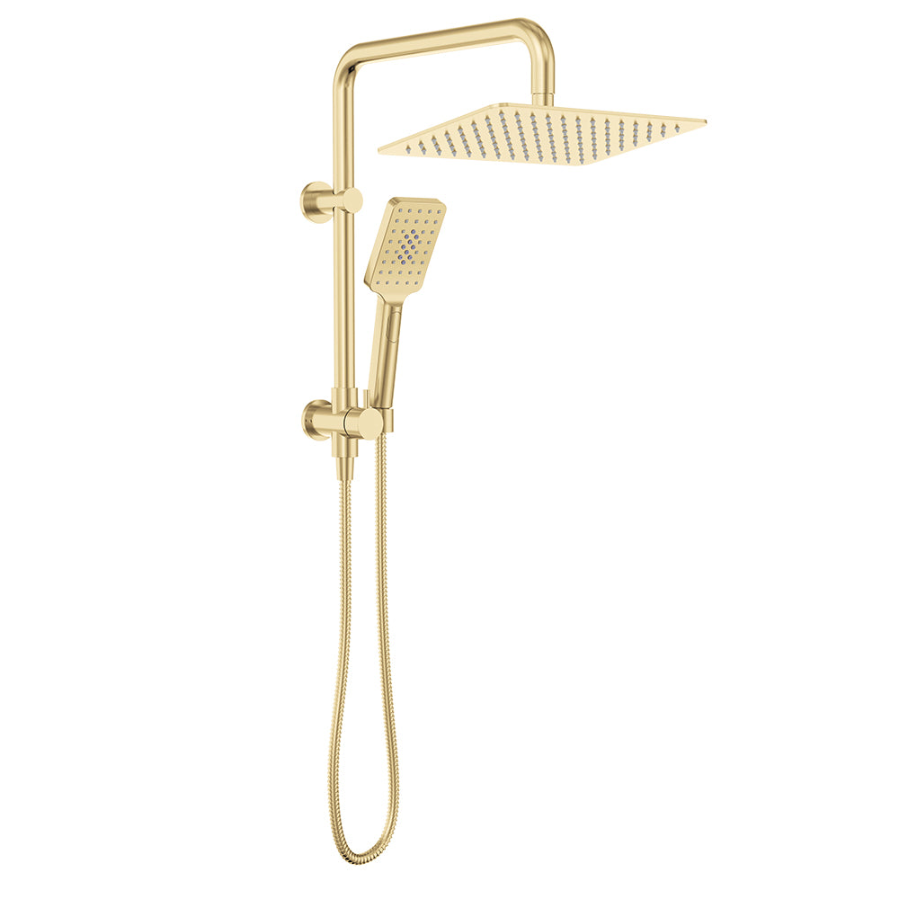 Fienza Tono Twin Half Rail Shower Urban Brass