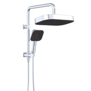 Fienza Kuro Twin Half Rail Shower Soft Square Head Chrome