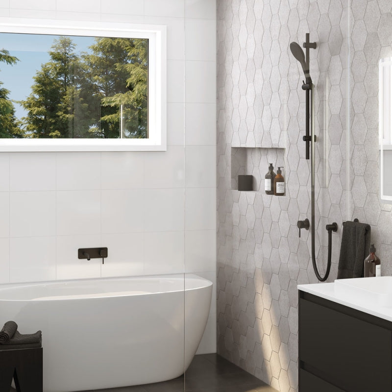 Fienza Kaya Rail Shower, Matte Black