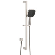 Fienza Kuro Rail Shower Soft Square Head Brushed Nickel