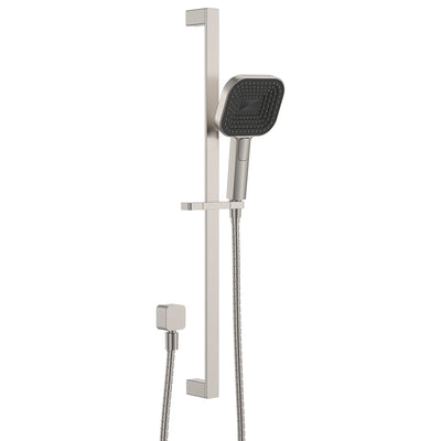 Fienza Kuro Rail Shower Soft Square Head Brushed Nickel