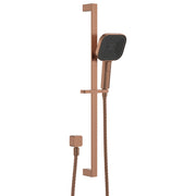 Fienza Kuro Rail Shower Soft Square Head Brushed Copper