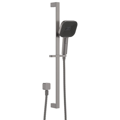 Fienza Kuro Rail Shower Soft Square Head Gun Metal