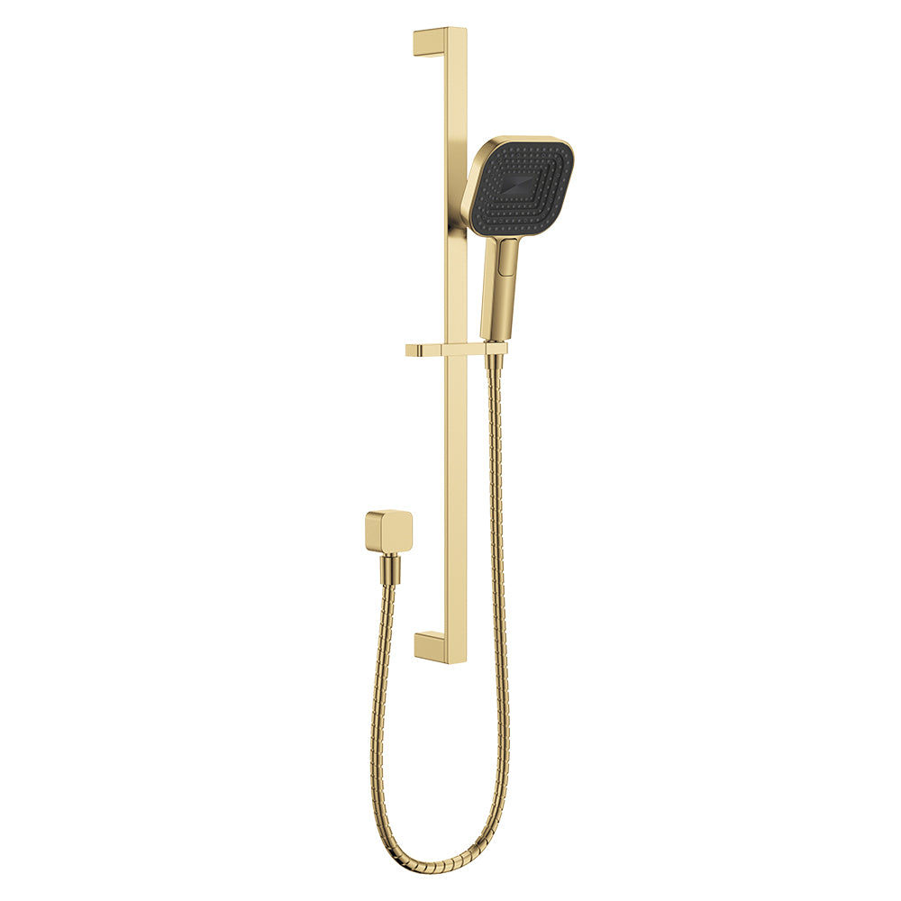 Fienza Kuro Rail Shower Soft Square Head Urban Brass