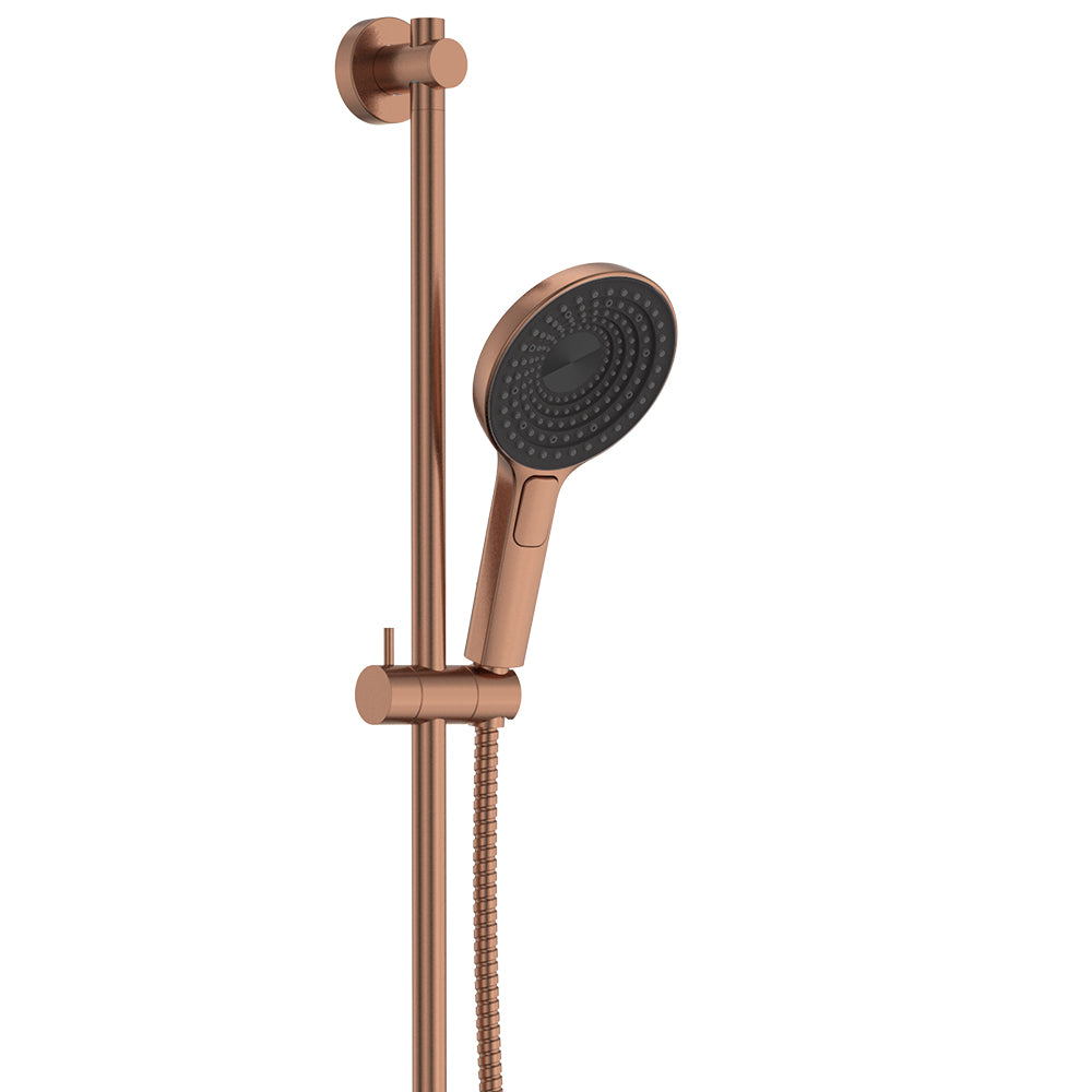 Fienza Kuro Rail Shower Round Brushed Copper