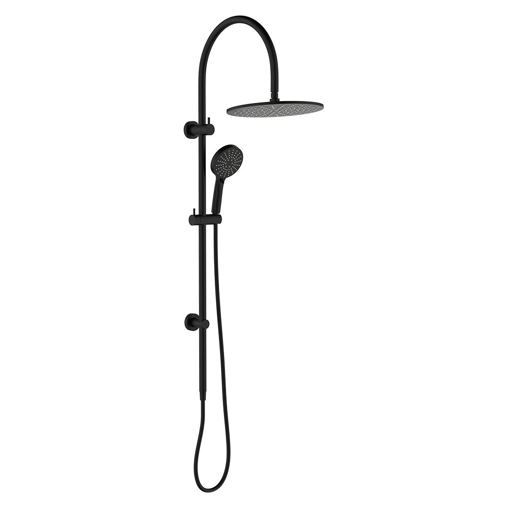 Fienza Empire Slim Curved Twin Shower Matte Black