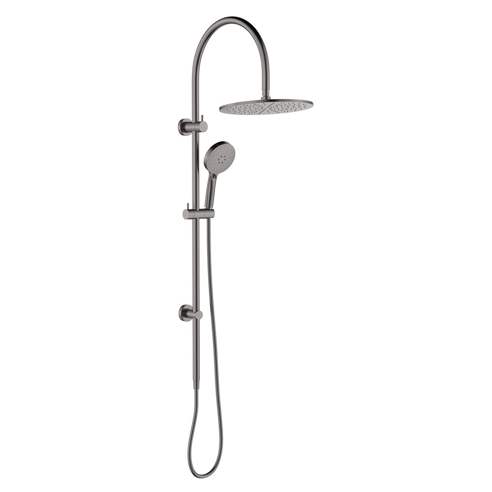 Fienza Empire Slim Curved Twin Shower Gun Metal