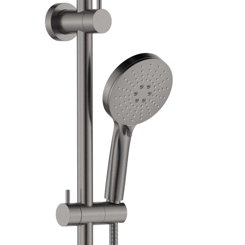 Fienza Empire Slim Curved Twin Shower Gun Metal