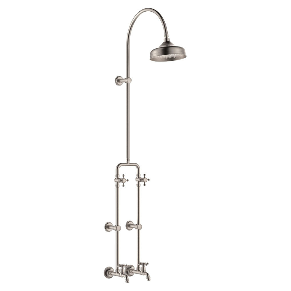 Fienza Exposed Rail Shower & Bath Set Brushed Nickel
