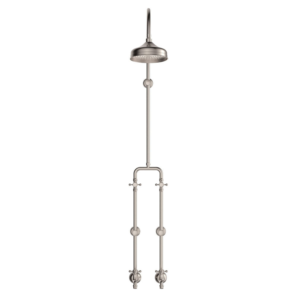 Fienza Exposed Rail Shower & Bath Set Brushed Nickel