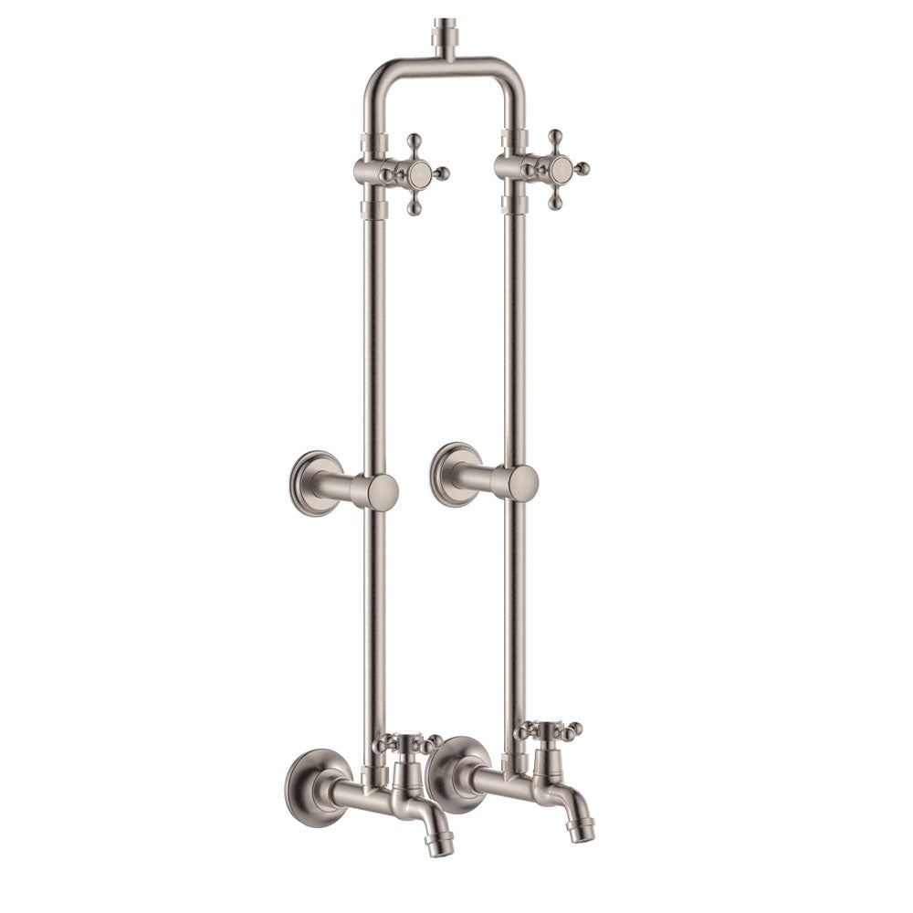 Fienza Exposed Rail Shower & Bath Set Brushed Nickel