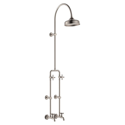 Fienza Exposed Rail Shower & Bath Set Brushed Nickel