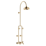 Fienza Lillian Exposed Rail Shower & Bath Set Urban Brass