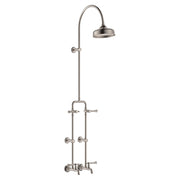 Fienza Lillian Lever Exposed Rail Shower & Bath Set Brushed Nickel