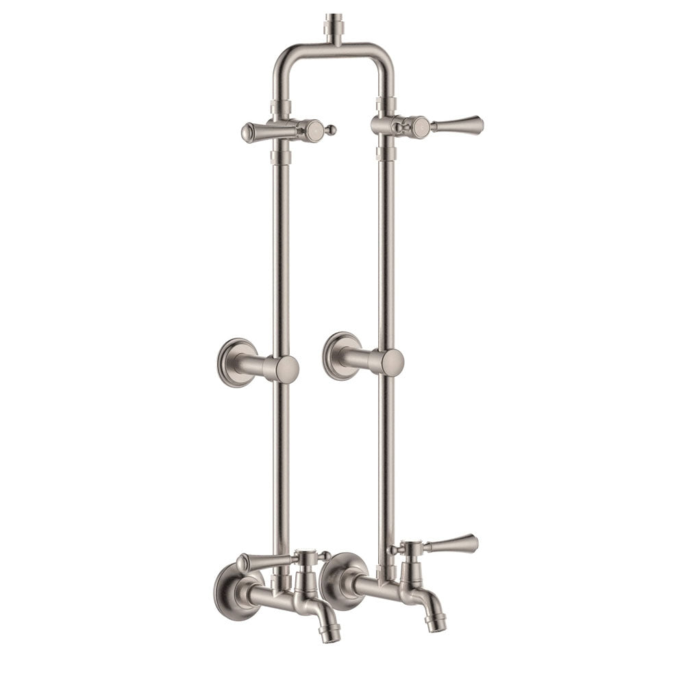 Fienza Lillian Lever Exposed Rail Shower & Bath Set Brushed Nickel