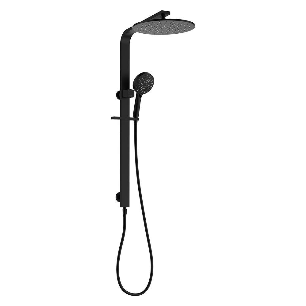 Fienza Empire Slim Deluxe Twin Shower Matte Black
