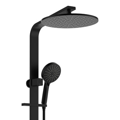 Fienza Empire Slim Deluxe Twin Shower Matte Black