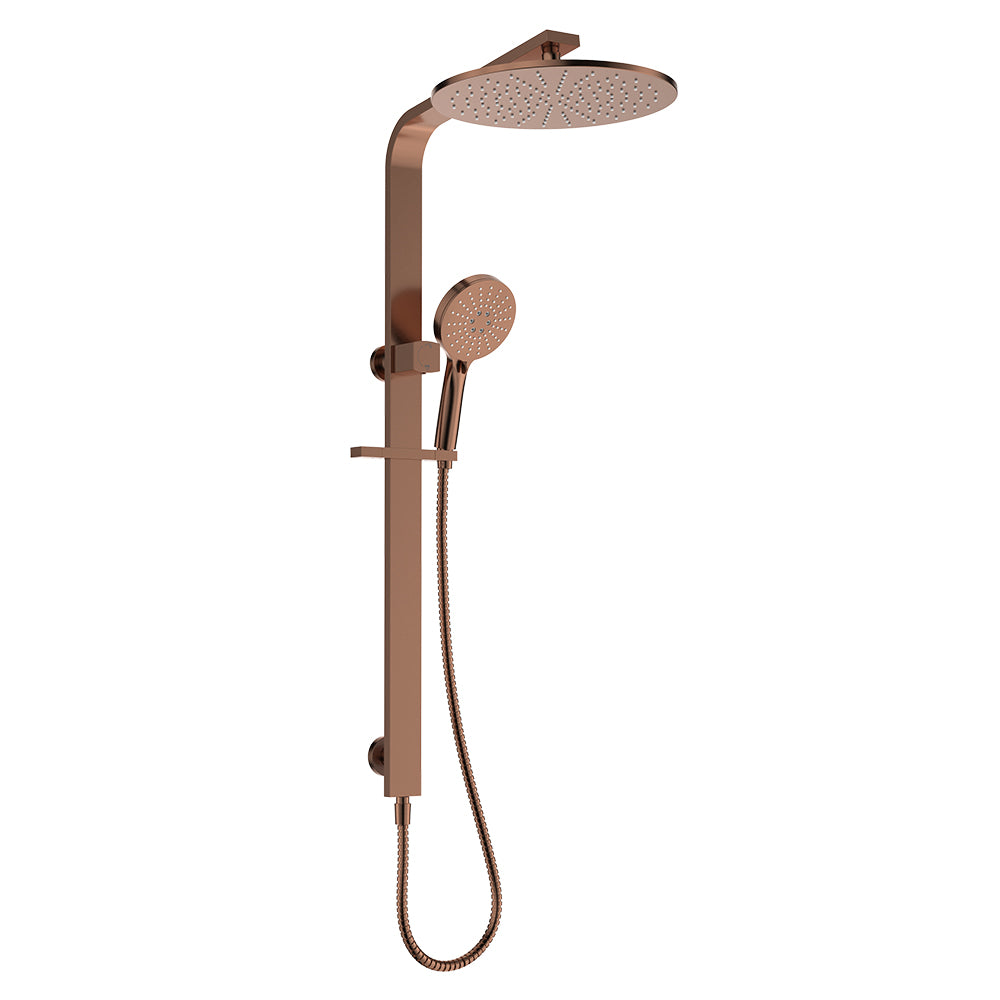 Fienza Empire Slim Deluxe Twin Shower Brushed Copper