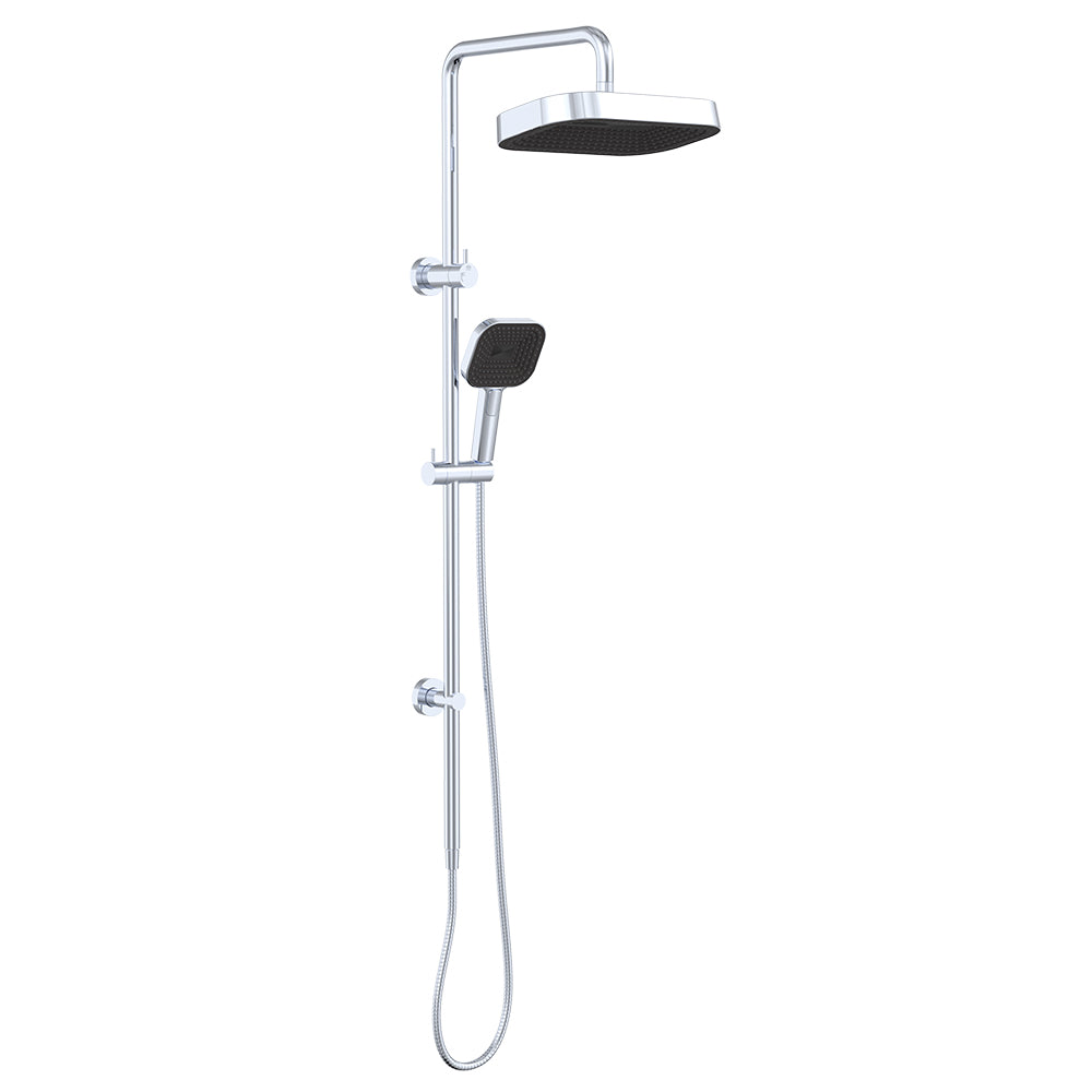 Fienza Kuro Twin Shower Soft Square Head Chrome