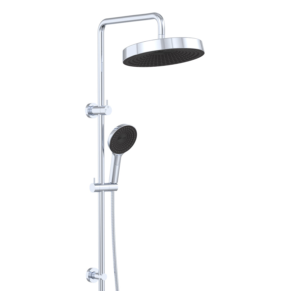 Fienza Kuro Twin Shower Round Head Chrome