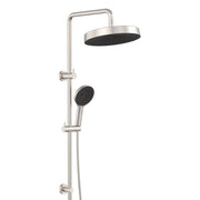 Fienza Kuro Twin Shower Round Head Brushed Nickel